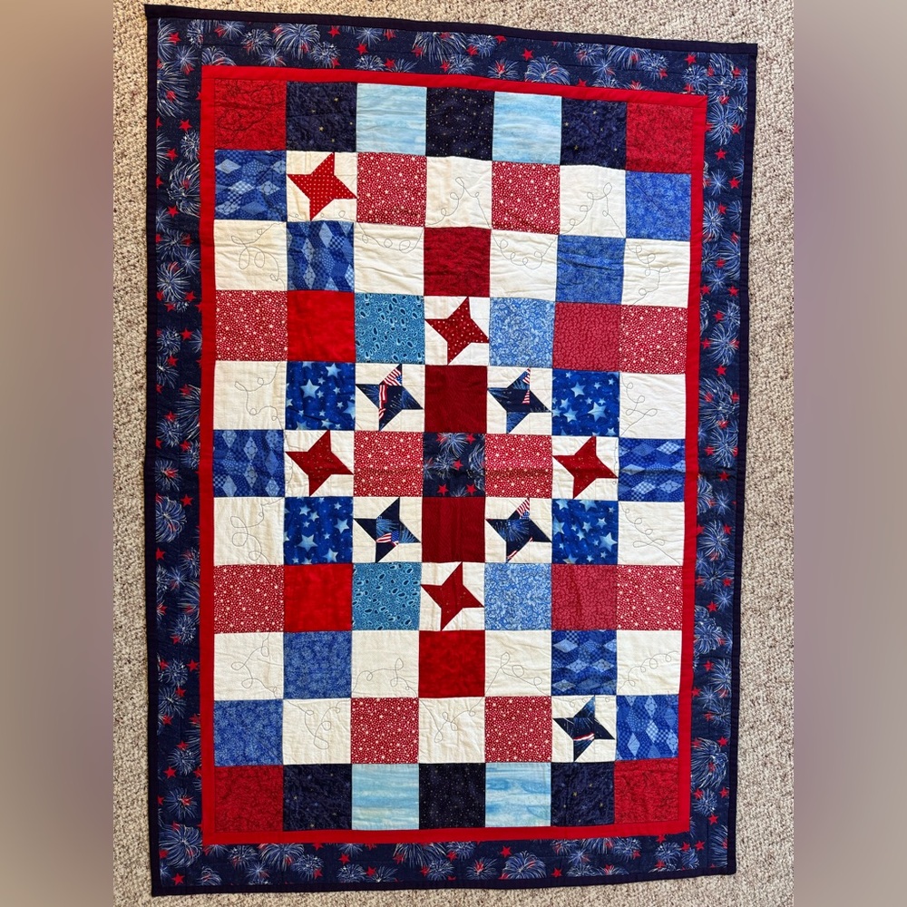 Patriotic handmade quilt